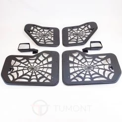 TUMONT Car Parts Sales 12 Tumont Car Parts Accessories Half Door With Mirrors, Spider Web, 4 Door, Jeep Wrangler JL