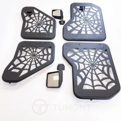 Tumont Car Parts Accessories Half Door With Mirrors, Spider Web, 4 Door, Jeep Wrangler JL