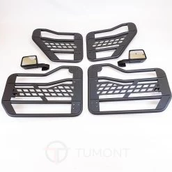 Tumont Car Parts Accessories Half Doors With Mirrors, Military Design, 4 Door, Jeep Wrangler JL