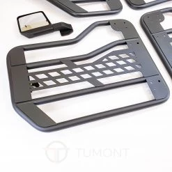Tumont Car Parts Accessories Half Doors With Mirrors, Military Design, 4 Door, Jeep Wrangler JL