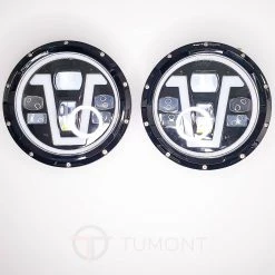 Tumont Car Parts Headlights LED, V-shape, Jeep Wrangler JK