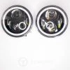 Tumont Car Parts Headlights LED, Angel Eyes, Jeep Wrangler JK