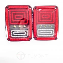 Tumont Car Parts Taillights LED, Maze Style, Jeep Wrangler JK