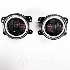 Tumont Car Parts Fog Lights Wrangler JK And JL Angel Eyes Full LED