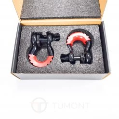 Tumont Car Parts D Ring, Black With Rubber Isolation (4.75 Ton) (set Of 2)