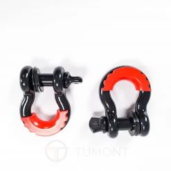 Tumont Car Parts D Ring, Black With Rubber Isolation (4.75 Ton) (set Of 2)