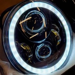 Tumont Car Parts Headlights LED, Angel Eyes, Jeep Wrangler JK