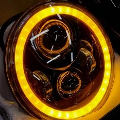 Tumont Car Parts Headlights LED, Angel Eyes, Jeep Wrangler JK