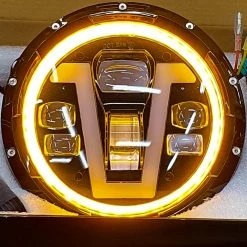 Tumont Car Parts Headlights LED, V-shape, Jeep Wrangler JK