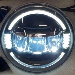 Tumont Car Parts Headlights LED, Half Circle, Jeep Wrangler JK