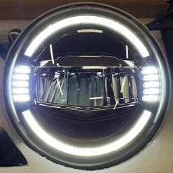 Tumont Car Parts Headlights LED, Half Circle, Jeep Wrangler JK