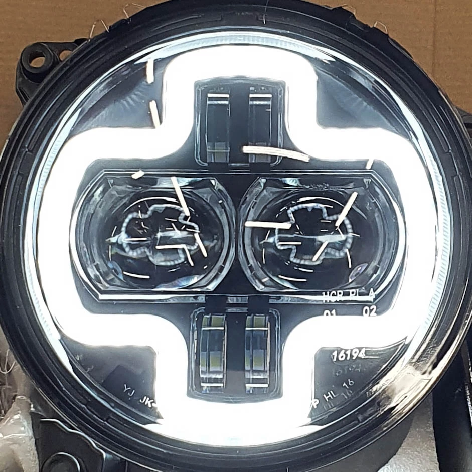 Tumont Car Parts Headlights LED 9'', White Cross, Jeep Wrangler JL 5 Tumont Car Parts Headlights LED 9'', White Cross, Jeep Wrangler JL