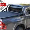 Tessera4x4 Roll Bar, Black Matt Stainless Steel, Sport Design, One And A Half Leg, Toyota Hilux 2016+