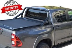 Tessera4x4 Roll Bar, Black Matt Stainless Steel, Sport Design, One And A Half Leg, Toyota Hilux 2016+