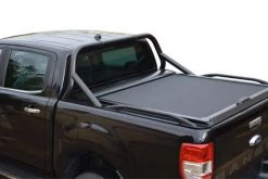 Tessera4x4 Roll Bar, Black Matt Stainless Steel Sport Design One And A Half Leg, Ford Ranger 2012+/2016+/2020+ Roll Bars
