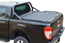 Tessera4x4 Roll Bar, Black Matt Stainless Steel Sport Design One And A Half Leg, Nissan D23-NP300 2016+
