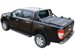 Tessera4x4 Roll Bars Roll Bar, Black Matt Stainless Steel Sport Design Two Legs, Ford Ranger 2012+/2016+/2020+