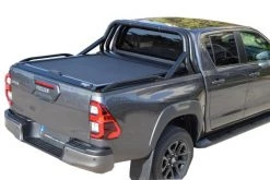 Tessera4x4 Roll Bar, Black Matt Stainless Steel Sport Design Two Legs Toyota Hilux 2016+