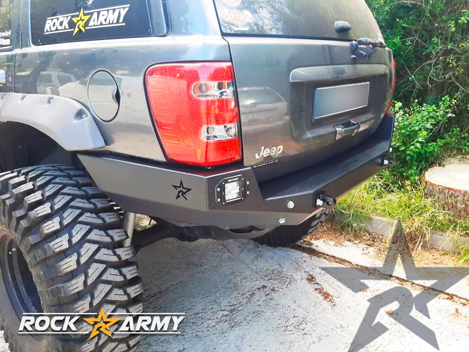 ROCK ARMY Jeep Grand Cherokee WJ (1998-2004) Rear Bumper With Included Spotlights, Steel, Jeep Grand Cherokee WJ 4 ROCK ARMY Jeep Grand Cherokee WJ (1998-2004) Rear Bumper With Included Spotlights, Steel, Jeep Grand Cherokee WJ