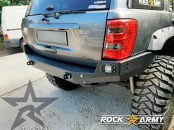 TUMONT Car Parts Sales 4 ROCK ARMY Jeep Grand Cherokee WJ (1998-2004) Rear Bumper With Included Spotlights, Steel, Jeep Grand Cherokee WJ