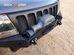 ROCK ARMY Jeep Grand Cherokee WJ (1998-2004) Front Bumper With Winch Base And Protector, XXT Version, Steel, Jeep Grand Cherokee WJ