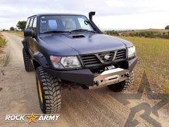 ROCK ARMY Nissan Patrol Y61 & Y62 Front Bumper WITH Aluminum Protector , Steel, Nissan Patrol GR Y61