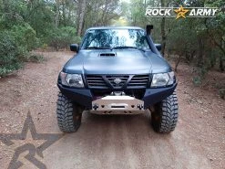 ROCK ARMY Nissan Patrol Y61 & Y62 Front Bumper WITH Aluminum Protector , Steel, Nissan Patrol GR Y61