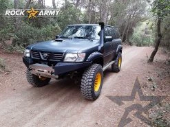 ROCK ARMY Nissan Patrol Y61 & Y62 Front Bumper WITH Aluminum Protector , Steel, Nissan Patrol GR Y61