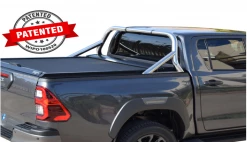 Tessera4x4 Roll Bar, Stainless Steel Sport Design One And A Half Leg Toyota Hilux 2016+